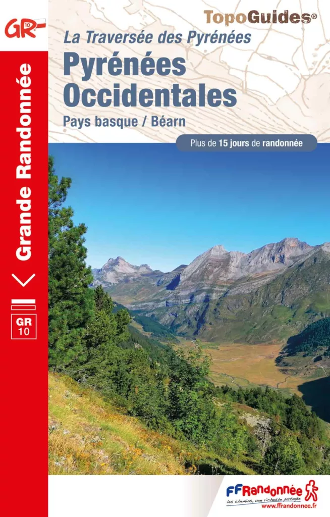Carte GR10 Topoguide Pyrénées Occidentales - Pays basque - Béarn, de Hendaye à Arrens-Marsous