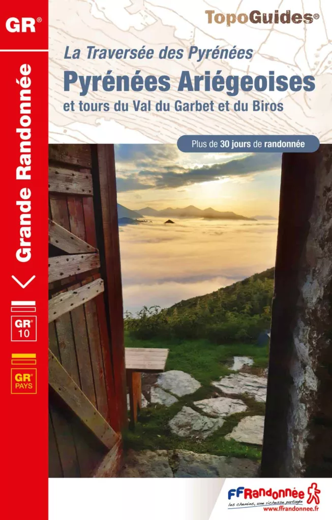Carte GR10 Topoguide Pyrénées Ariégeoises et GRP Val de Garbet et du Biros, de Bagnères-de-Luchon à Mérens-les-Vals