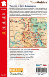 Volcans et lacs d'Auvergne topoguide GR441 4eme couverture