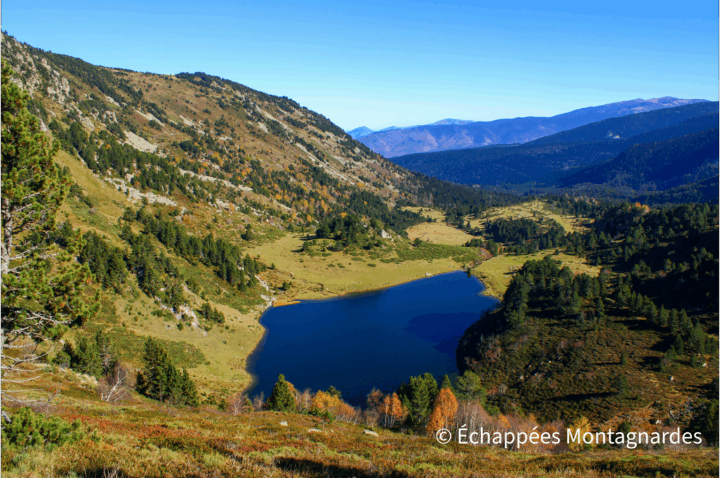Vue sur l'étang de Rabassoles Bas