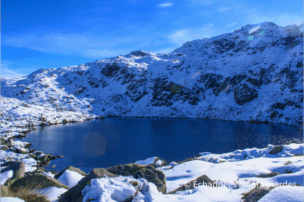 Etang d'Alate enneigé