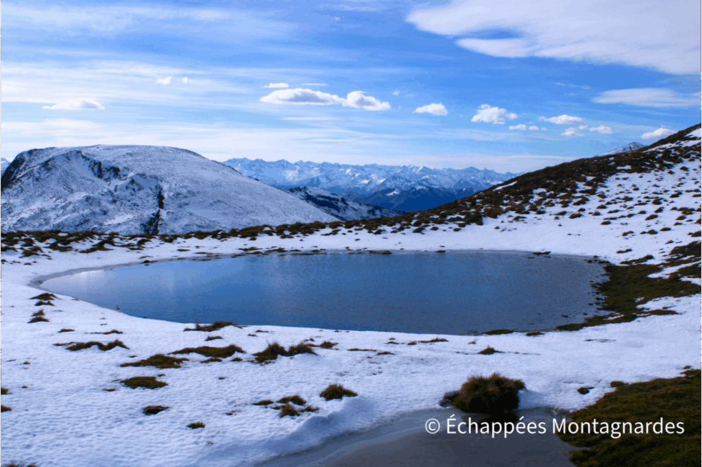 Calabasse - petit étang enneigé