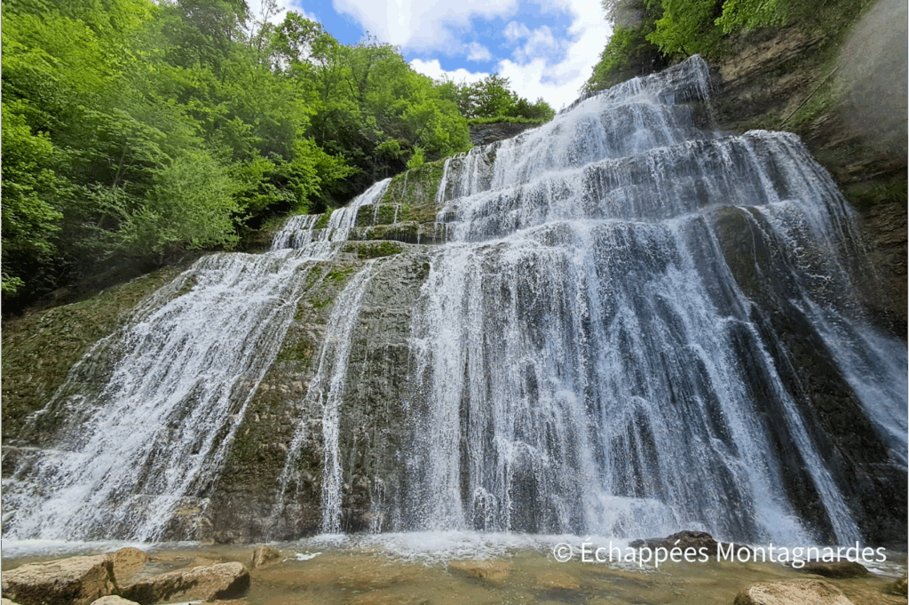 GR du Jura : photo du GR559 et de l'échappée jurassienne aux cascades du Hérisson