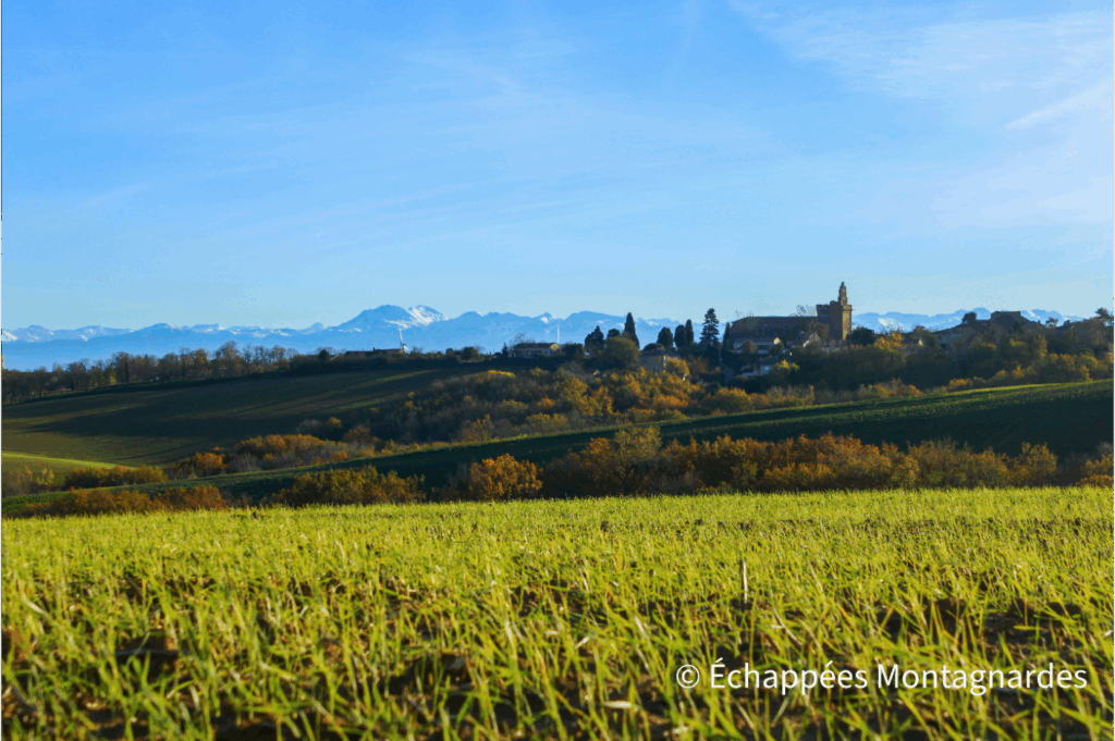 Montgeard randonnée vue Pyrénées