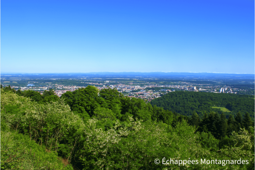 Vue de Belfort depuis le fort du Salbert gr5