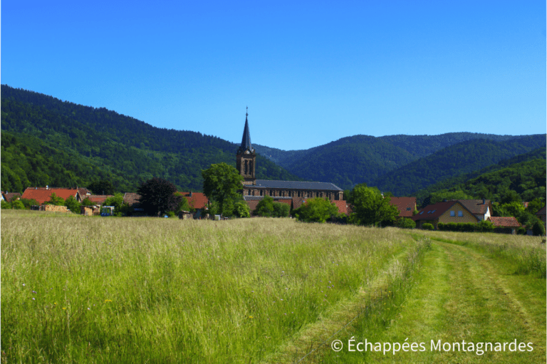 Descente en vallée de la Savoureuse - village de Lepuix - traversée des Vosges