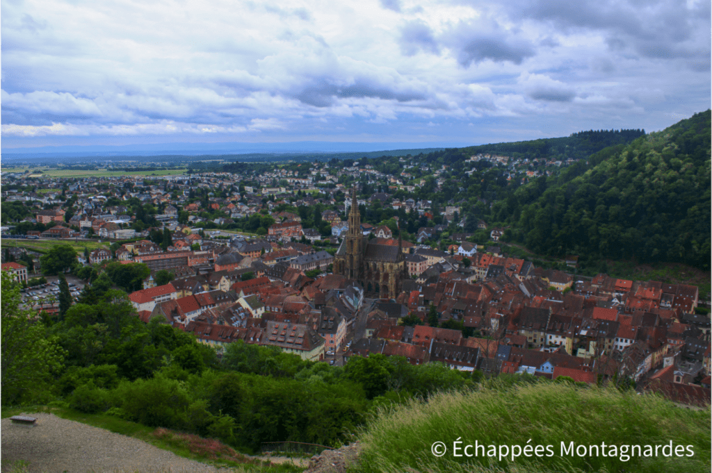 Vue sur Thann depuis le château de l'Engelbourg