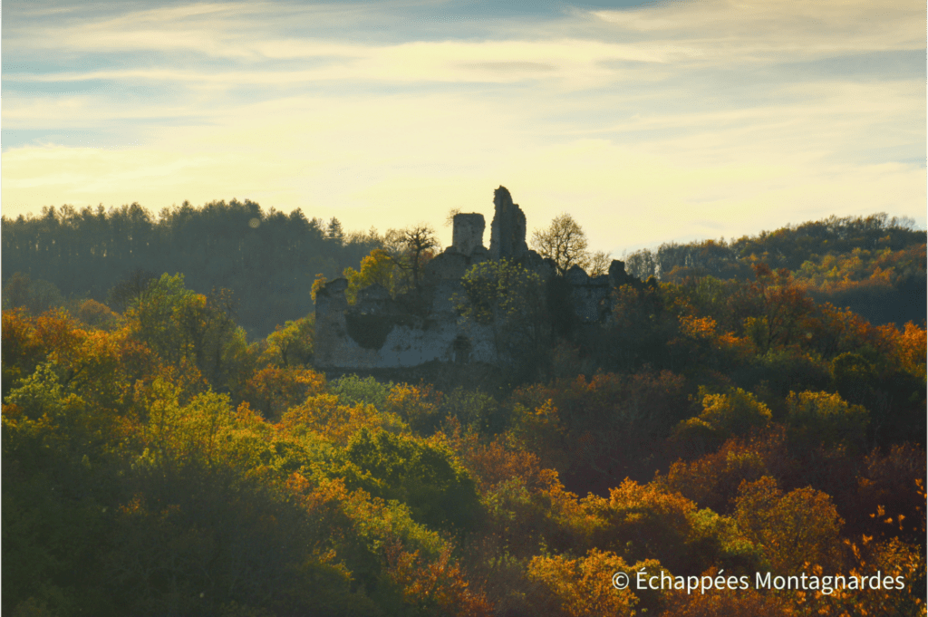 Joli point de vue sur le château Saint-Barthélemy de Durban-sur-Arize