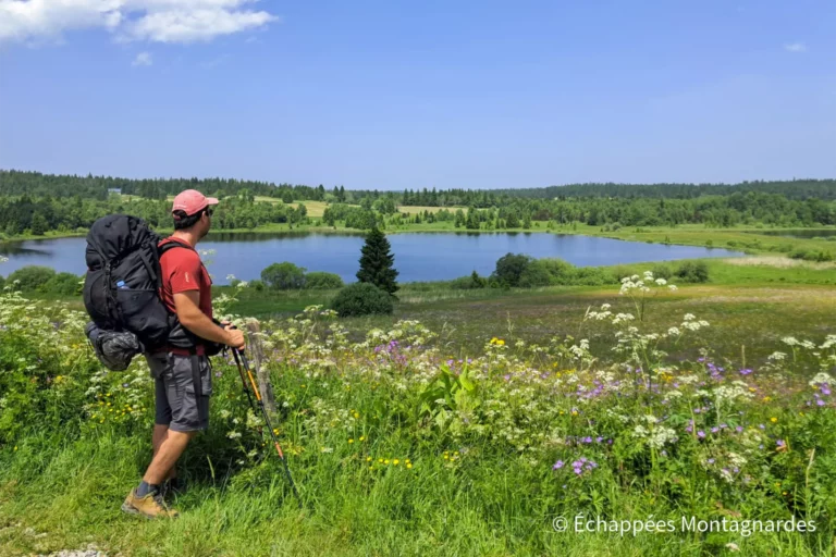 Traversée du Jura étape 12 - Vue sur le somptueux lac de Bellefontaine