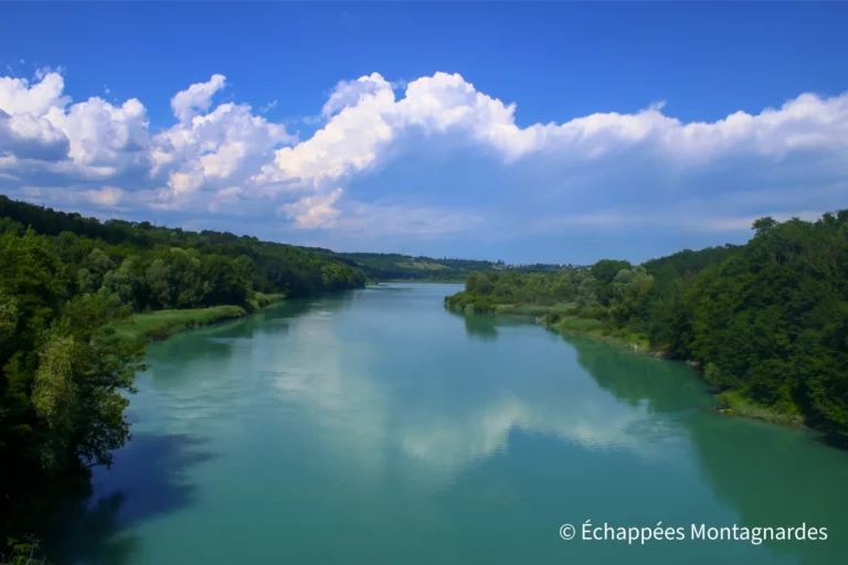 Traversée du Jura étape 18 - Traversée du Rhône par le pont Carnot, au niveau du Défilé de l'Écluse : me voici en Haute-Savoie !