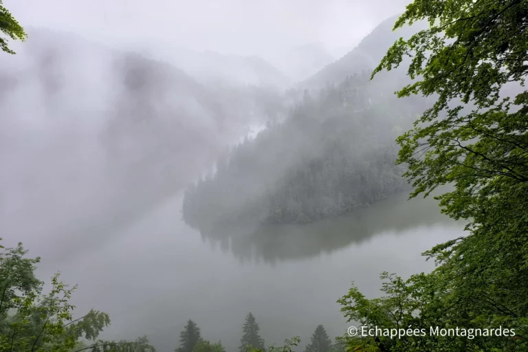Traversée du Jura étape 6 - Début d'étape magnifique au-dessus de la vallée du Doubs, mais sous une pluie battante !