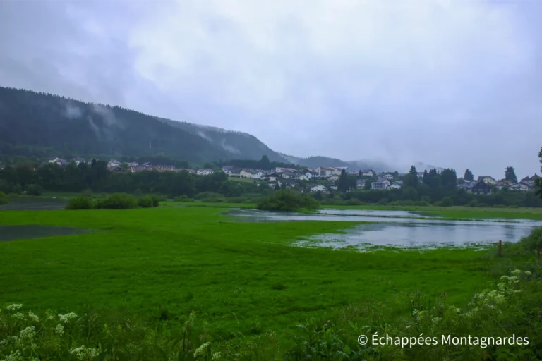 Traversée du Jura étape 6 - Le Doubs est sorti de son lit par endroits, dans les prairies près de Villers-le-Lac