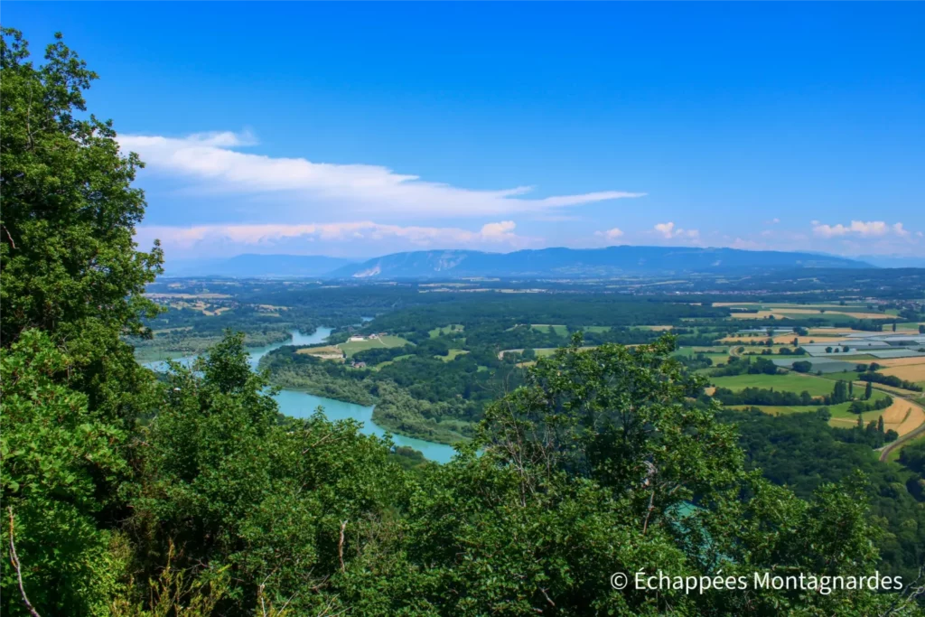 Traversée du Jura étape 18 - La vallée du Rhône depuis le fort supérieur de l'Écluse
