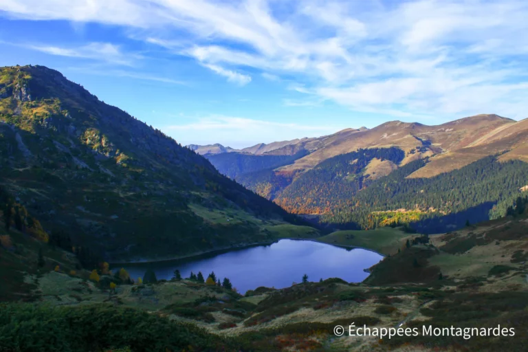Nous découvrons ensuite le seul lac du parcours : le lac de Bordères (ou lac de Bareilles)