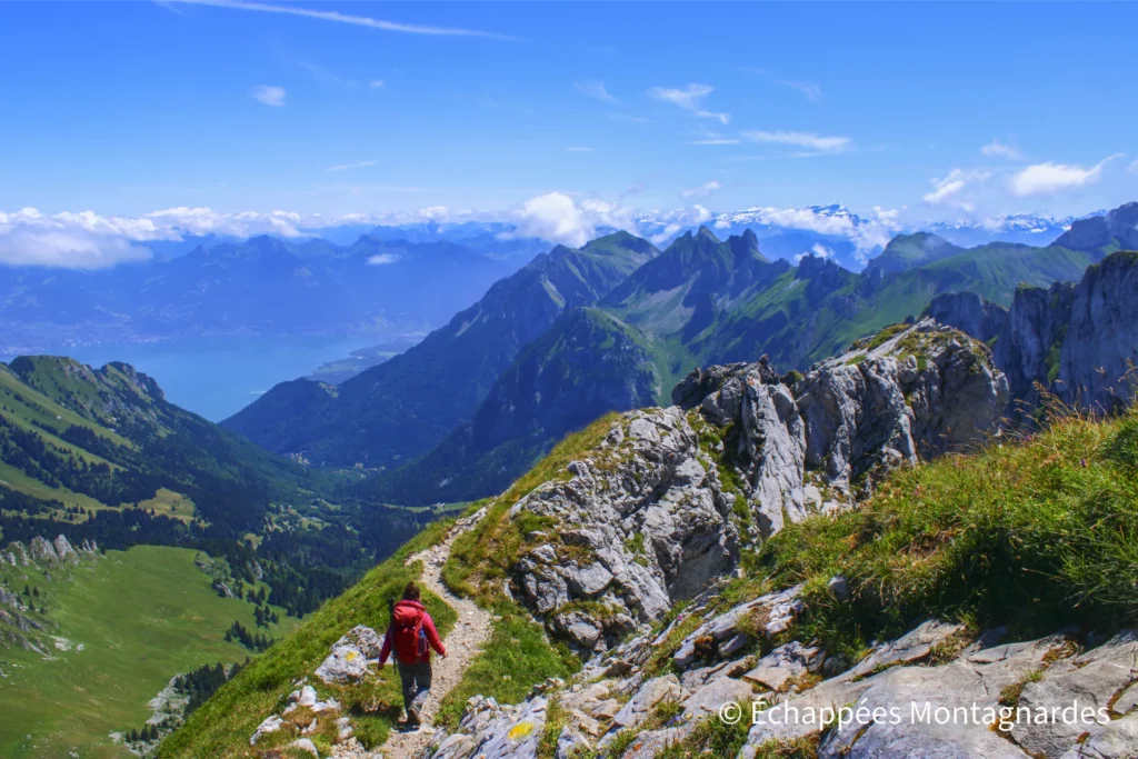 Nous décidons de poursuivre la randonnée en direction du col de Planchamp, afin de ne pas revenir par le même chemin qu'à l'aller et de réaliser une boucle. Attention, cette portion implique également plusieurs passages techniques.